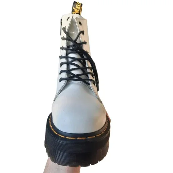 Dr. Doc Martens Platform Jadon White AirWay Combat Boots High Top W10 Y2k 90s